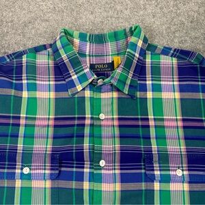 Polo by Ralph Lauren Men's Multicolor Plaid Dress Shirt, Long Sleeve, Size 3XB